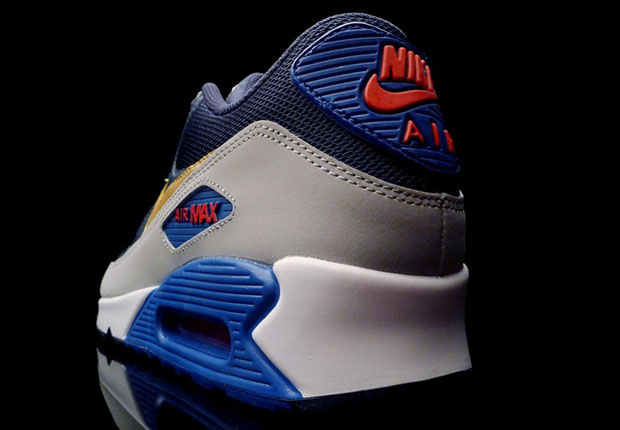 Nike Air Max 90 Midnight Navy Wolf Grey Usa 2