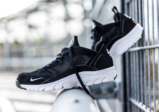 The Nike Air Trainer Huarache Low in Clean Black and White