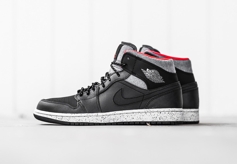 Air Jordan 1 Mid Winterized Black Infrared 02