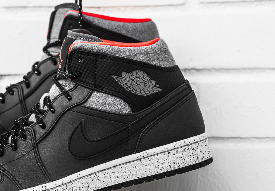 Air Jordan 1 Mid Winterized Black Infrared 05