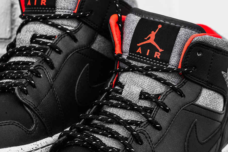 Air Jordan 1 Mid Winterized Black Infrared 06