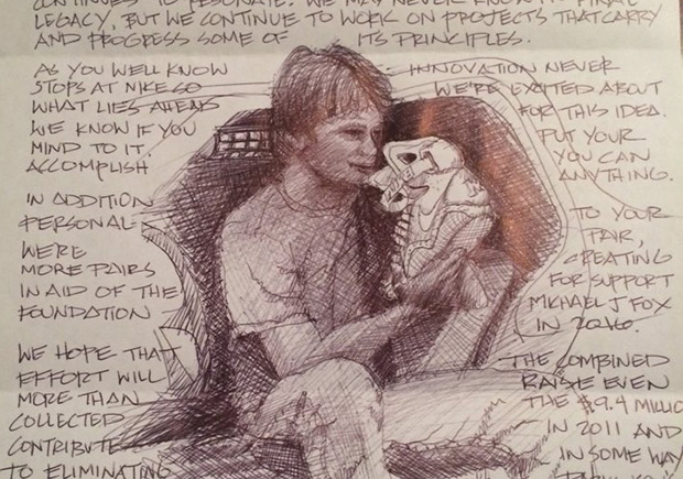 Tinker Hatfield Letter Michael J Fox