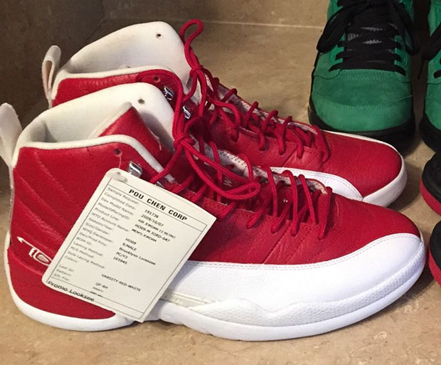 Air Jordan 12 Red White Mike Bibby Pe 2