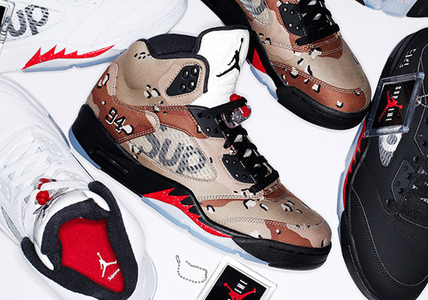 Supreme x Air Jordan 5 "Camo" Restocked On NikeStore UK Today
