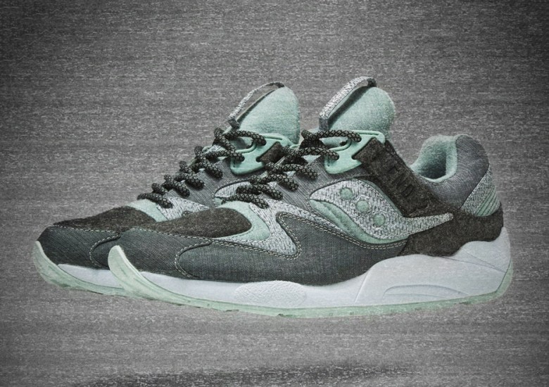 END x Saucony Grid 9000 “White Noise”