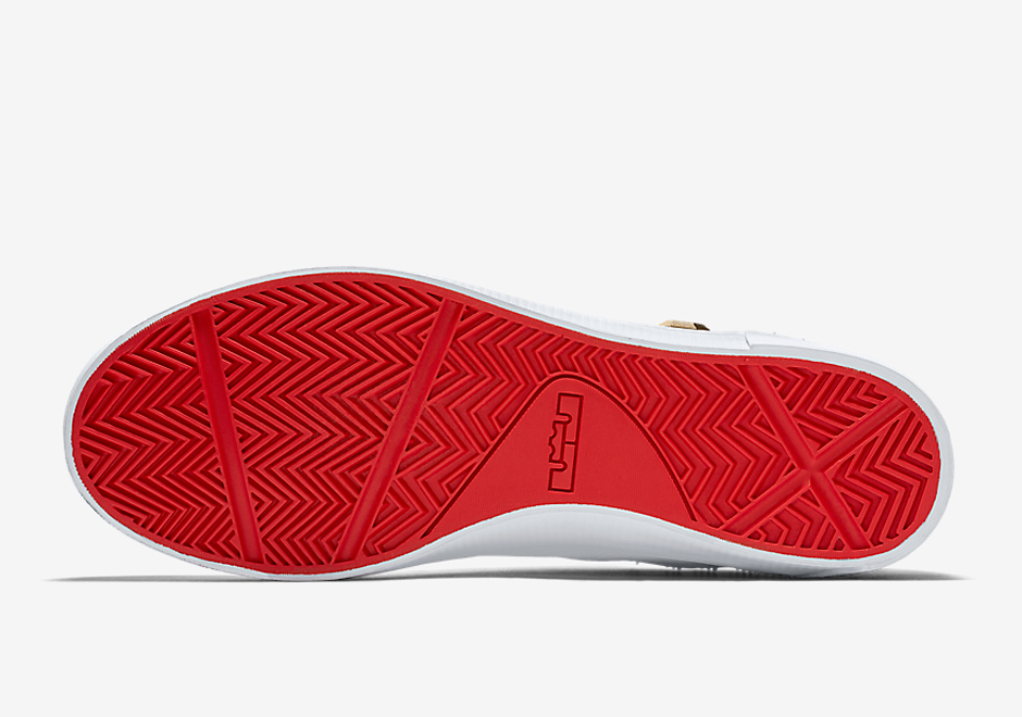 Nike Lebron 13 Lifestyle White Gold 06