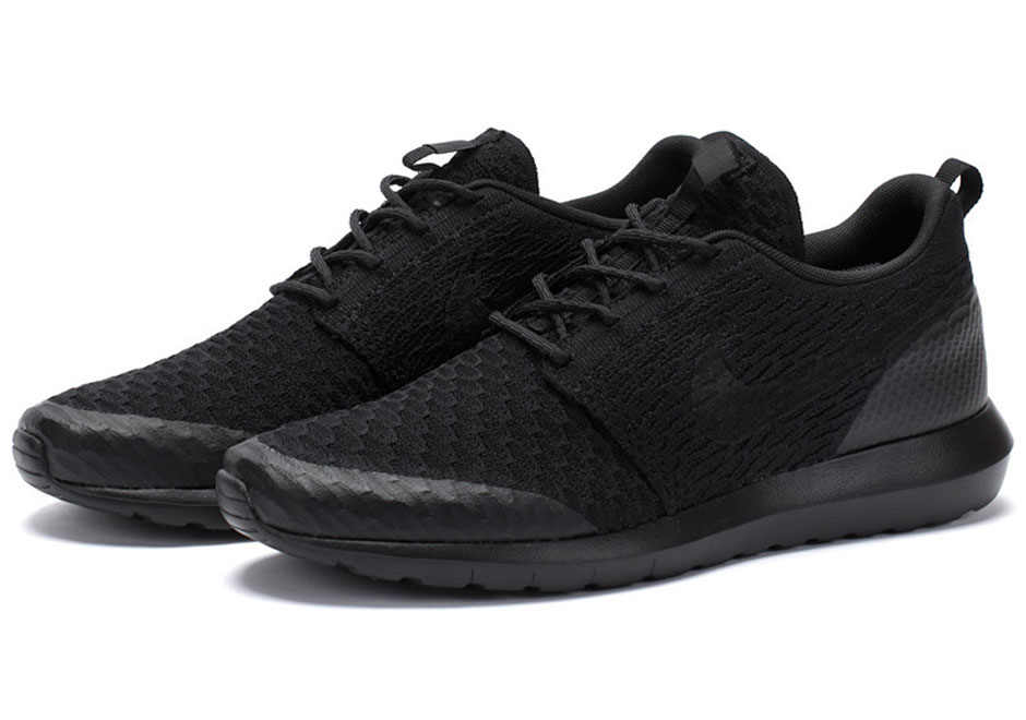 Nike Flyknit Roshe Black Black 02