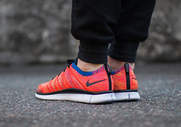 Nike Free Flyknit Nsw Bright Crimson Black Green Strike 2