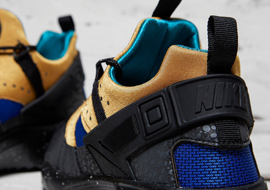 Nike Huarache Utility Black Gold Teal 2