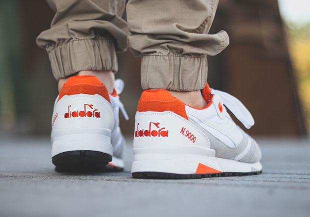 Diadora N9000 White Grey Orange 3