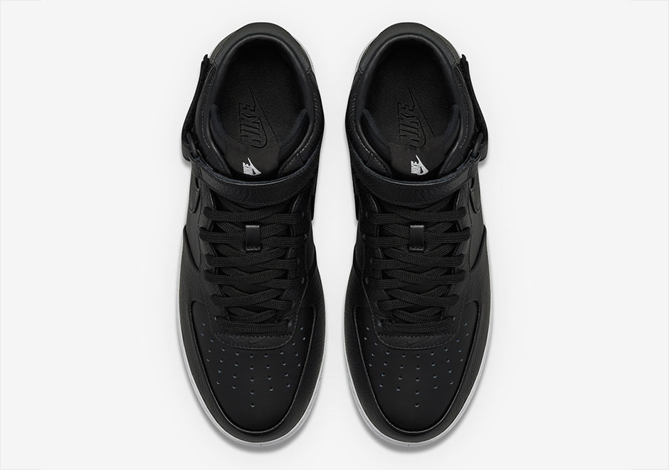 Nikelab Air Force 1 Mid Black White Black 6