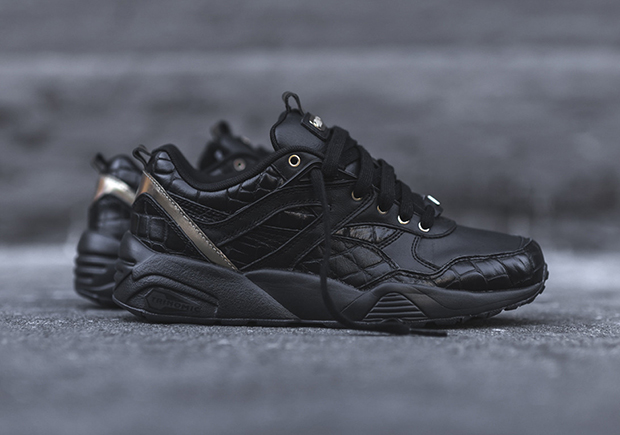 Puma Womens R698 Exotic Black Gold 2