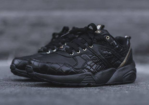 Puma Womens R698 Exotic Black Gold 4