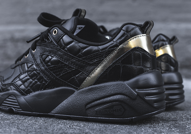 Puma Womens R698 Exotic Black Gold 5