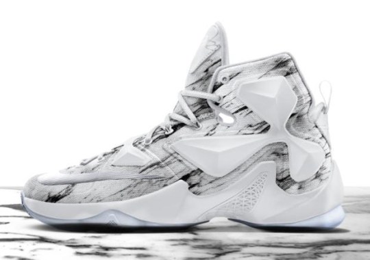 NIKEiD Introduces Marble and Gold Graphics For The LeBron 13