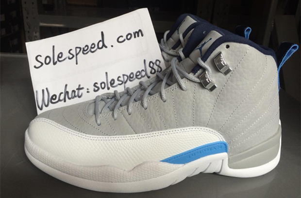 Air Jordan 12 White Grey Blue