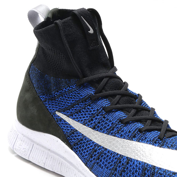 Nike Mercurial Superfly Flyknit Black Racer Blue Metallic Silver 4