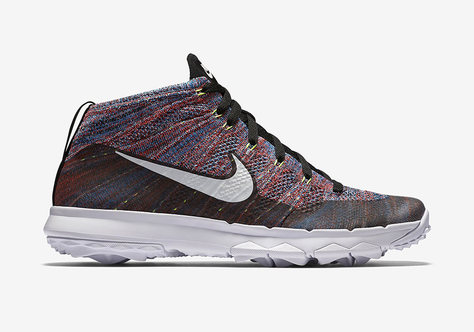 Nike Flyknit Chukka Golf Multicolor 819009 002 Blue Red Black 2