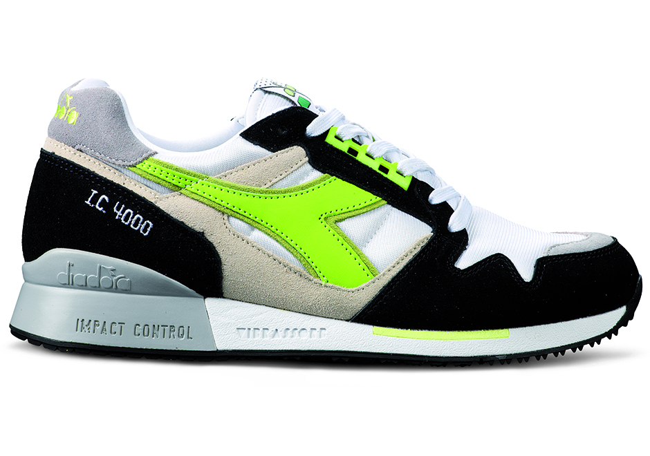 Diadora Ic 4000 Nyl White Acid Green
