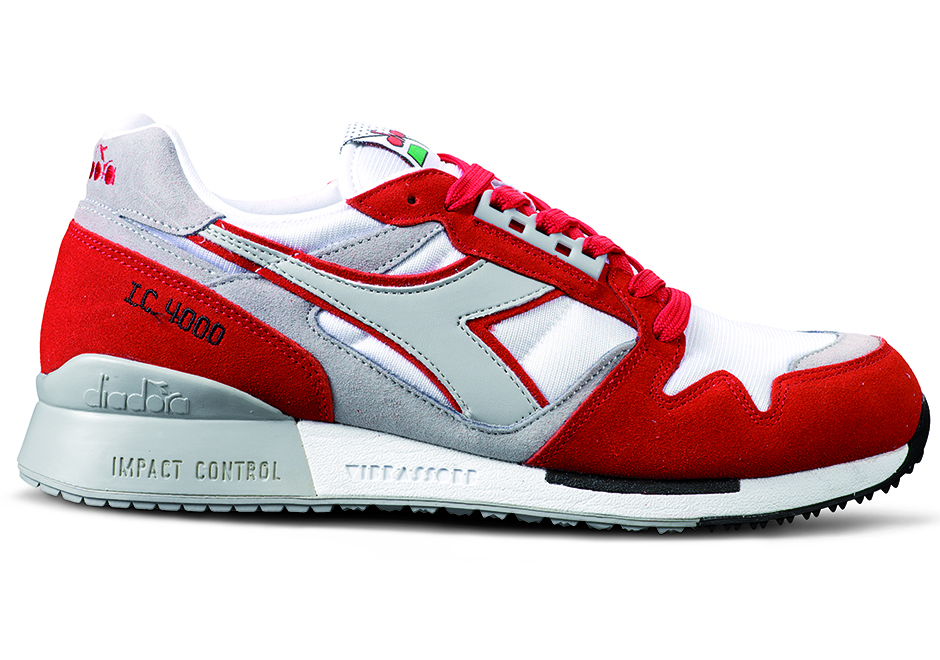 Diadora Ic 4000 Nyl White Bittersweet Red