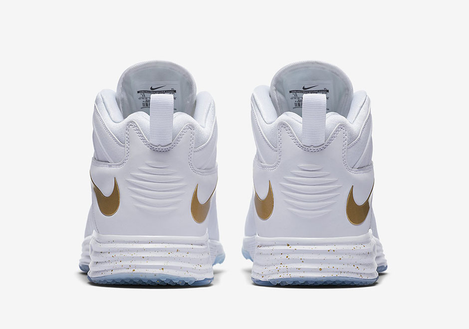 Nike Huarache 4 Turf Lacrosse White Metallic Gold 4
