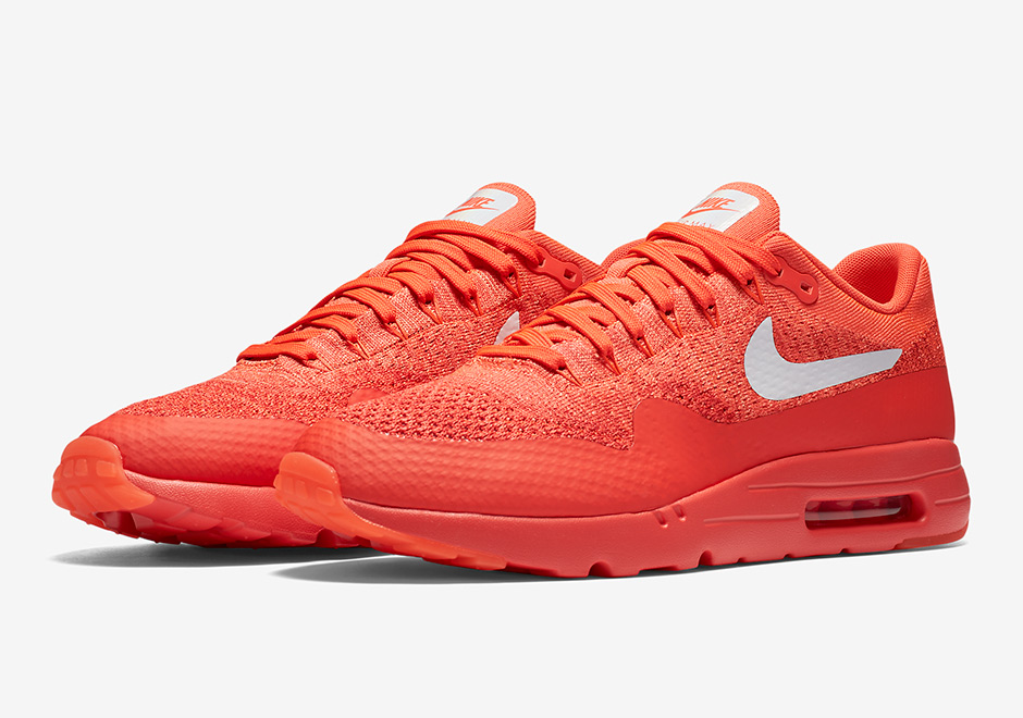 Nike Air Max 1 Ultra Flyknit Bright Crimson 01