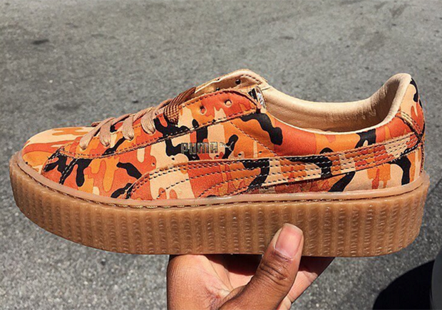Rihanna Puma Creeper Camo Orange 1