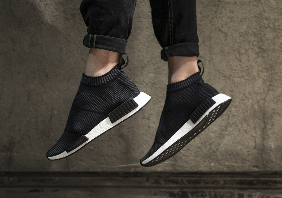 Adidas City Sock Black White Detailed Look 1