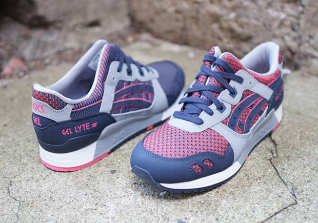 Asics Gel Lyte Iii Medium Grey Guava Navy 1