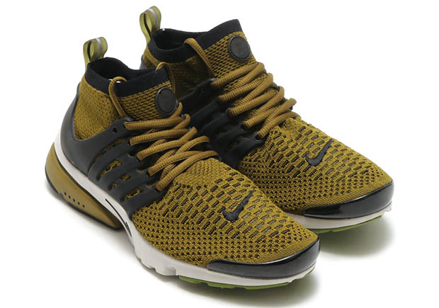 Nike Air Flyknit Presto Ultra Olive Flak Black Light Bone 1