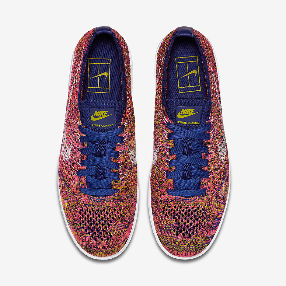 Nike Women Tennis Classic Ultra Flyknit Deep Royal Blue Pink Blast Multicolor 4