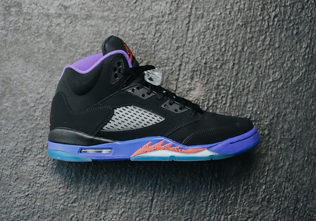 Air Jordan 5 Retro Gg Raptors Black Ember Glow Fierce Purple 3