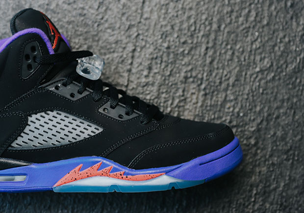 Air Jordan 5 Retro Gg Raptors Black Ember Glow Fierce Purple 5