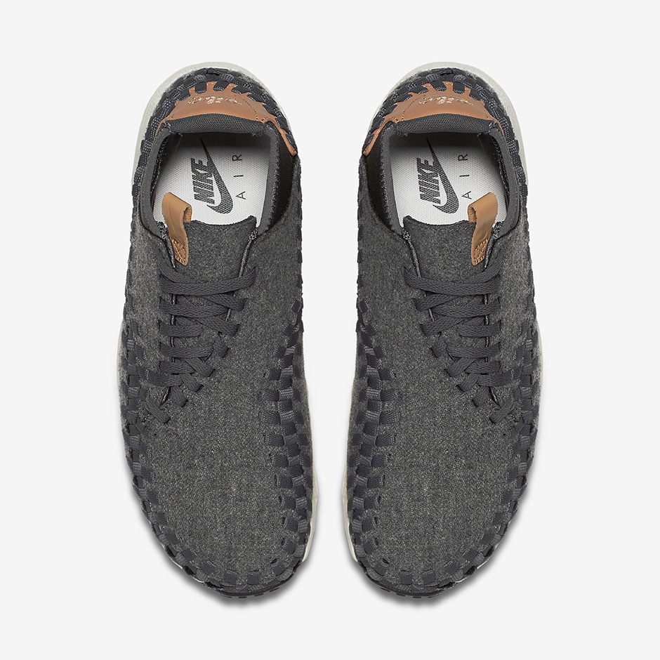 Nike Air Footscape Woven Chukka Se Wool Dark Grey Vachetta Tan 4