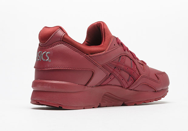 Asics Gel Lyte V Red Leather Burgundy 3