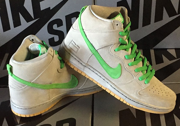 Nike Sb Dunk High Silver Box Silver Green 1