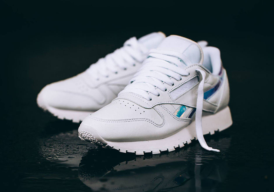 The Reebok Classic Leather Adds Iridescent Logos
