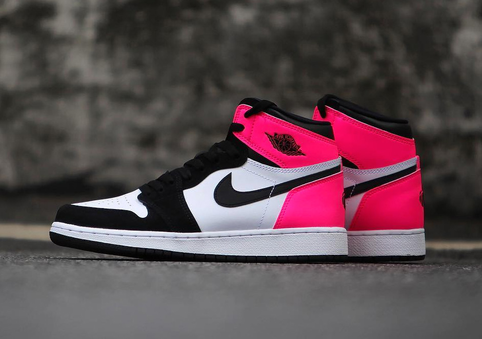 Air Jordan 1 Retro High Og Valentines Day Black Pink 2