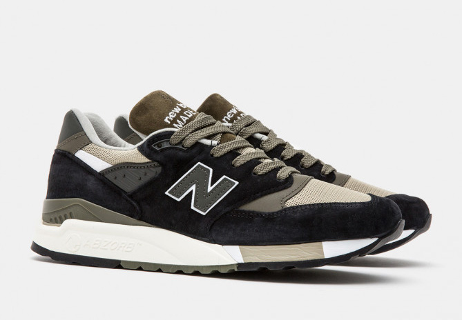 The New Balance 998 Arrives in Black and Olive