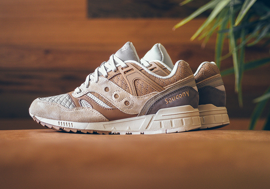 Saucony Grid Sd Quilted Tan Grey 2