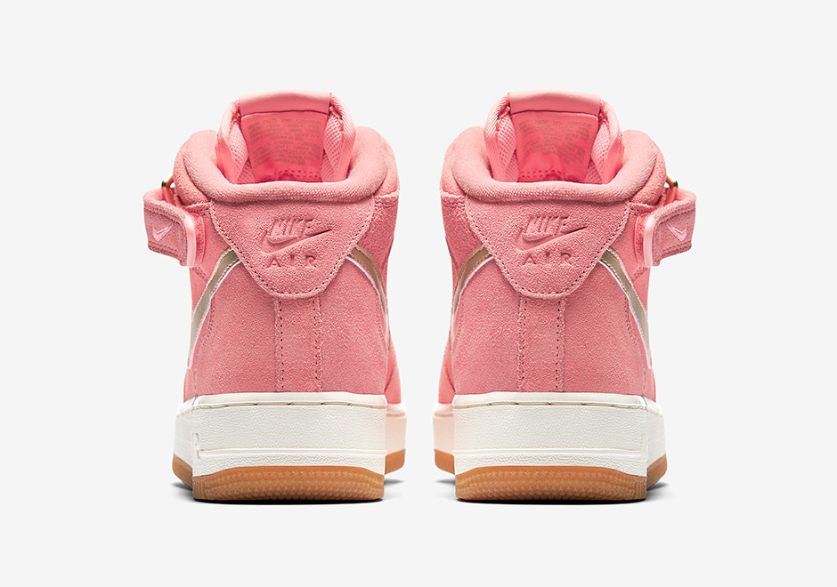 Nike Air Force 1 Mid Bright Melon Suede 4