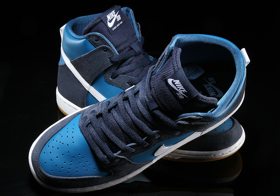 Nike Sb Dunk High Pro Obsidian Industrial Blue White 5