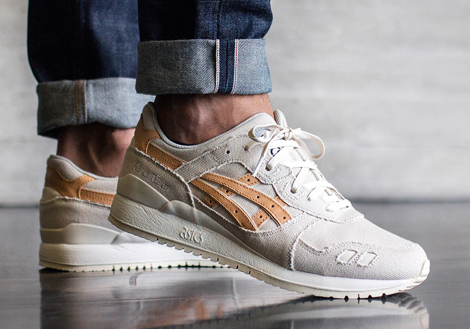 Asics Gel Lyte Iii Canvas Collection Tan Leather 01