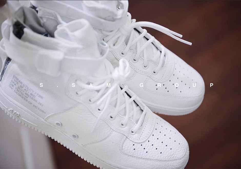 Nike Sf Af1 Mid White Detailed Look 3