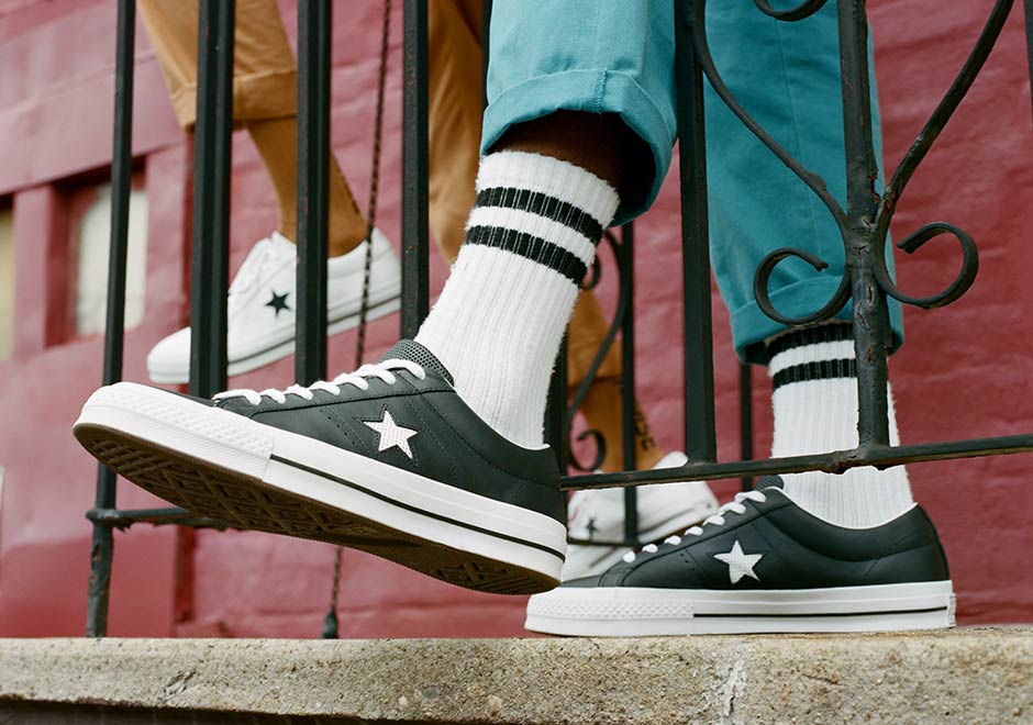 Converse One Star Perforated Leather Pack White Red Black 1