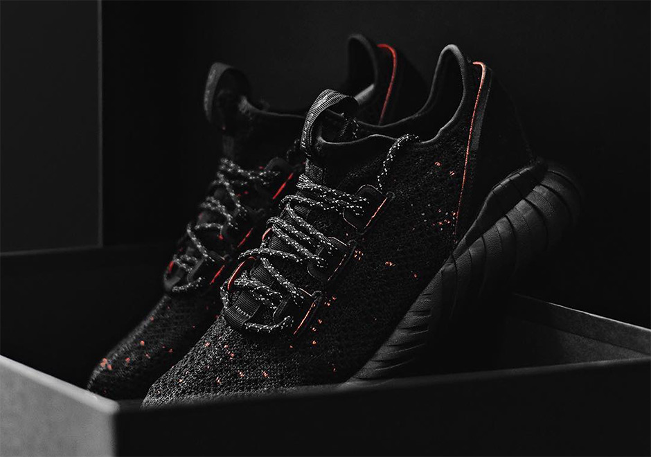 Adidas Tubular Doom Sock Primeknit Black Red By3559