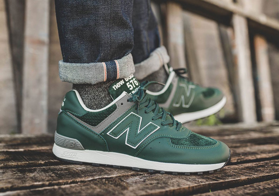 New Balance 576 Made In Uk Green Navy Burgundy 1