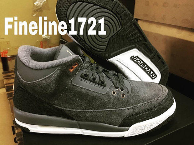 Air Jordan 3 Gs Anthracite Suede 2