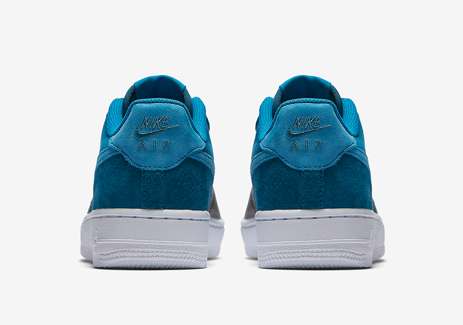 Nike Air Force 1 Low Gs Green Abyss Metallic Pewter White Ah8147 300 4