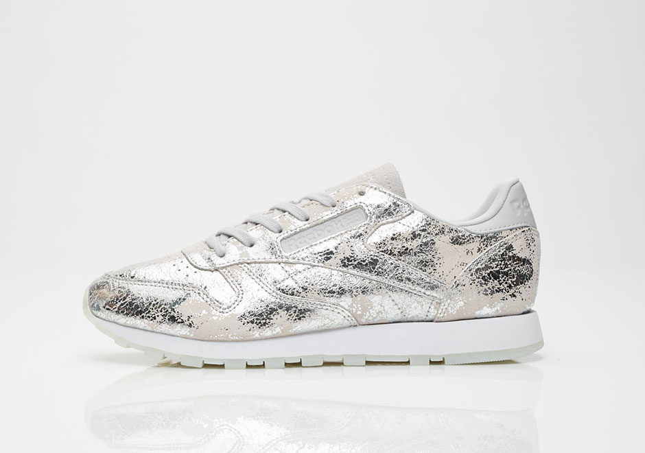 Reebok Classic Leather Silver Metallic Bs6785 4